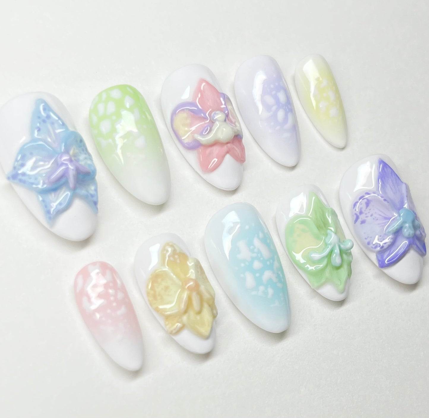 3D Pastel Orchids