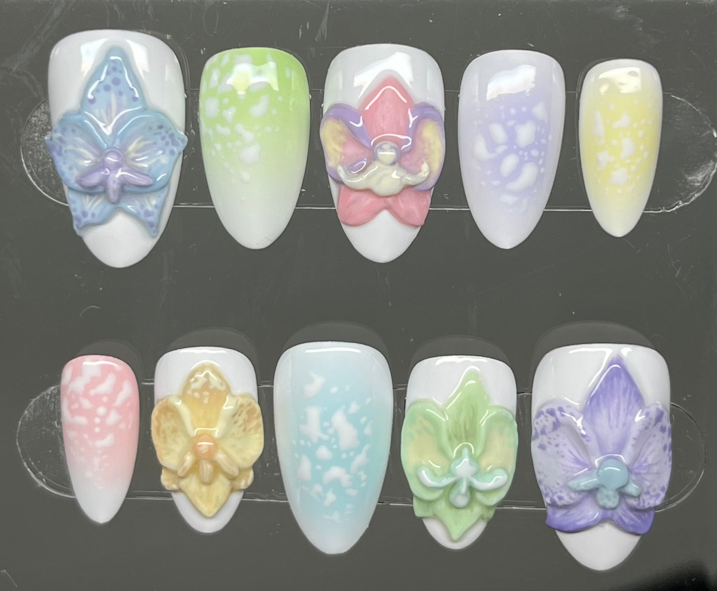 3D Pastel Orchids