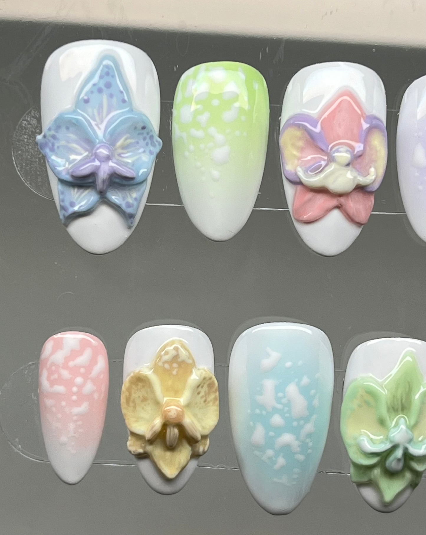 3D Pastel Orchids