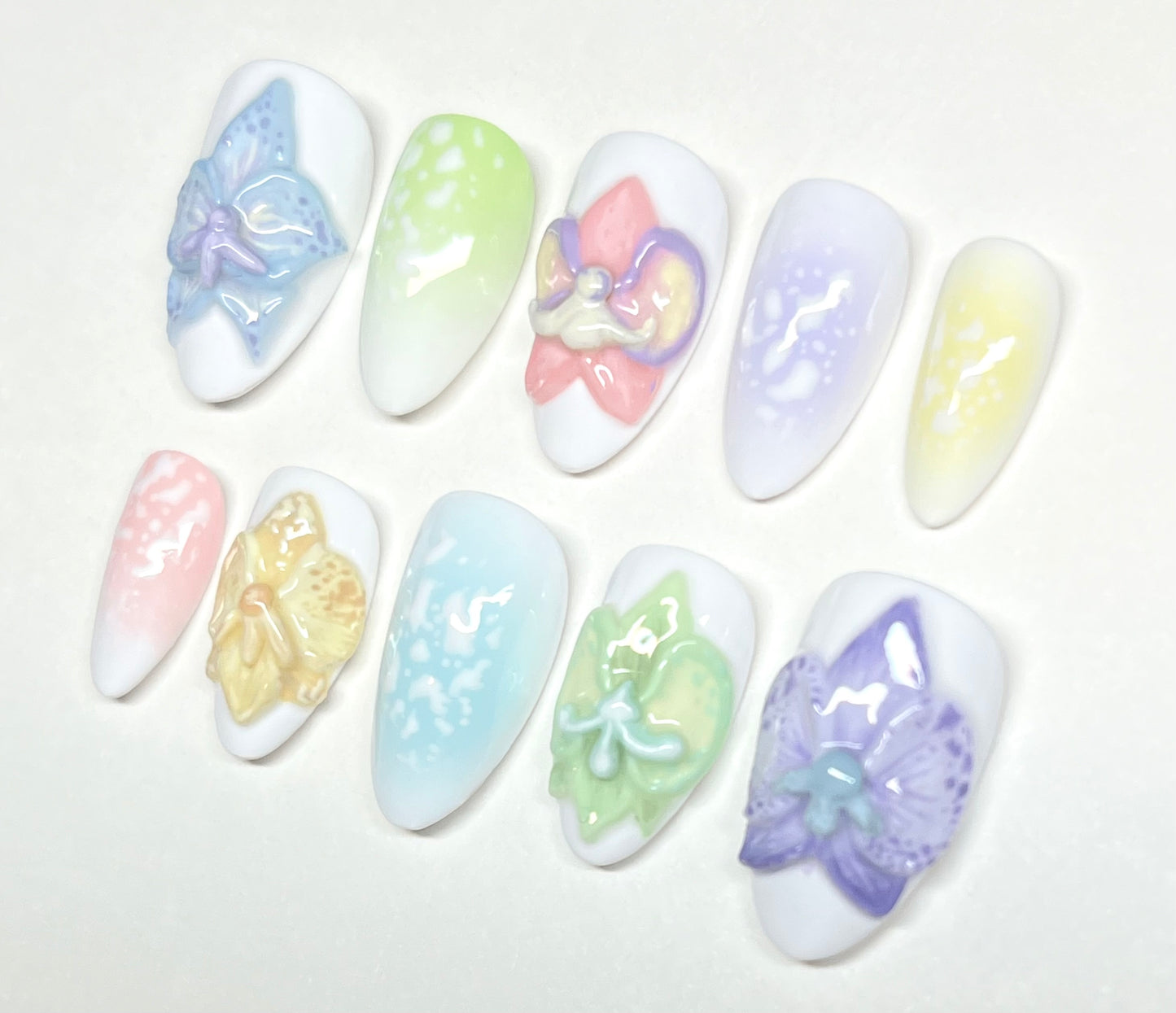 3D Pastel Orchids