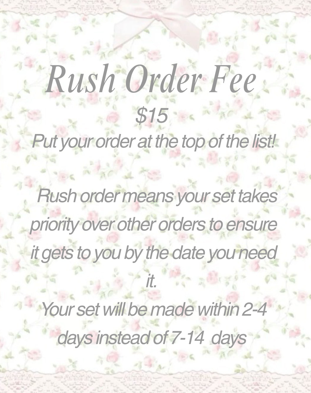 Rush Order